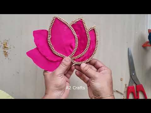 Lotus Hanging Background Decoration Idea  !!! Low Budget Background Decor Diwali Decor ✨️