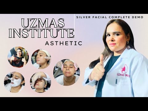 Uzmas institute full silver facial demo part 1