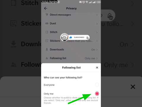 How to Hide TikTok following list | TikTokfollowing list Hidden setting