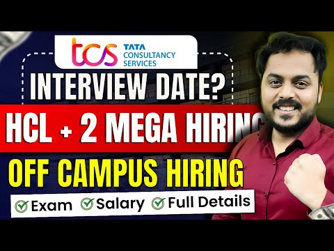 TCS Interview Imp Update😱 | HCL + 2 MEGA Hiring | Apply Now🔥