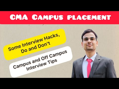 Some Interview Tips | CMA CAMPUS PLACEMENT | Campus and Off Campus Interview Hacks |#cmastudents