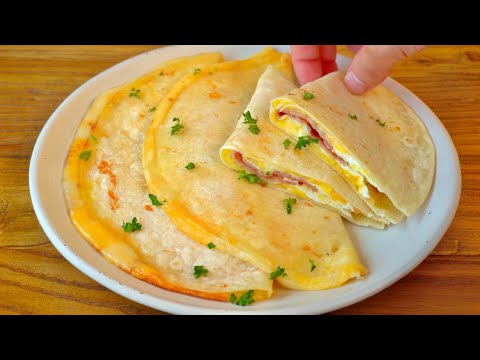 5-Minute Cheese Tortilla Recipe! Perfect for brunch or as a beer snack! 👍👍