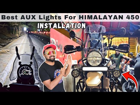 Best 70W Super Strong AUX LIGHTS & HANDGUARDS On My Himalayan 450 | Ready For Long Ride 🔥🔥