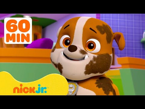 PAW Patrol Rubble's Funniest & Silliest Rescues! w/ Chase, Marshall & Skye | 1 Hour | Rubble & Crew