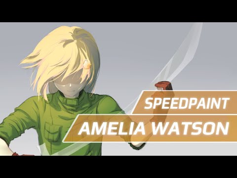 Drawing Amelia Watson Fanart [Hololive] [Speedpaint]