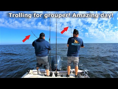 Trolling for gag grouper, an AMAZING DAY!!!