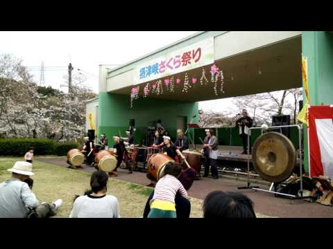 Taiko Drum Performance at a park in Takatsuki during Hanami (01/04/2016)