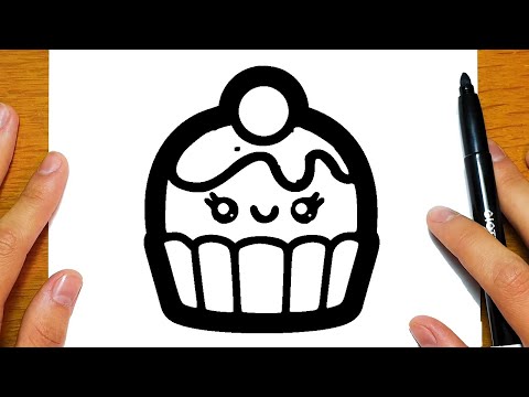 HOW TO DRAW A CUTE MUFFIN | Easy drawings