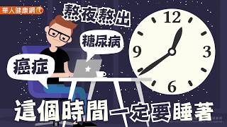 【華人健康網】健康小學堂 - 熬夜熬出癌症、糖尿病？這個時間一定要睡著！