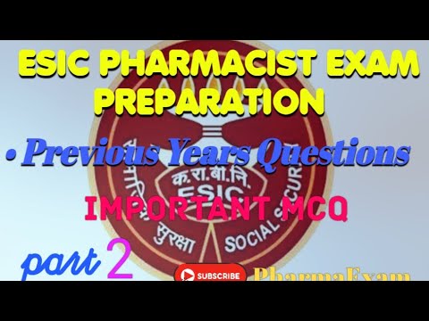 ESIC PHARMACIST PREVIOUS YEAR QUESTION 2019 #pharmacistexampreparation #esic_pharmacist #esicvacancy