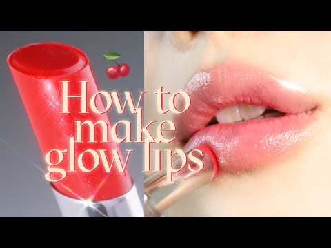 How to make clear lips🍒 with.Glint glow lip balm