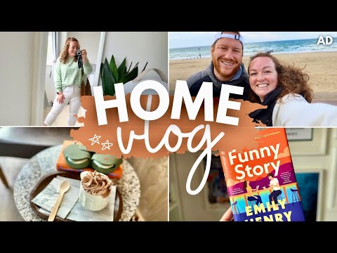 HOME VLOG! 🏡 having a 'me day', solo shopping, reading date, beach walk & skincare update 📚 AD