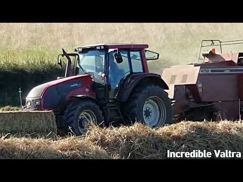 2009 Valtra T151 6.6 Litre 6-Cyl Diesel Tractor (159 HP) with Heston 4750 Trailed Bailer