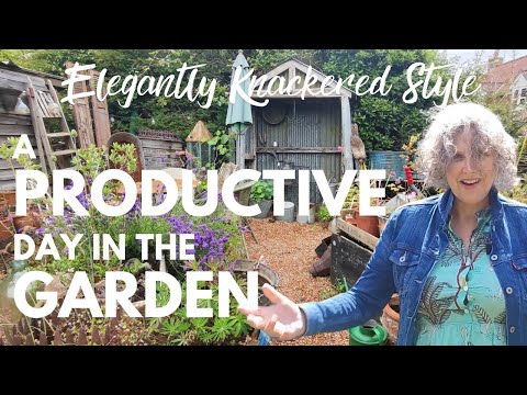 PRODUCTIVE WEEKEND GARDENING + Mark fixes the vintage paper parasol we bought at auction #VLOG