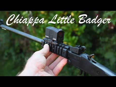 Chiappa Little Badger in 22 WMR, fun spontaneous REVIEW, apologies for wind noise :-(. Aimpoint ACRO