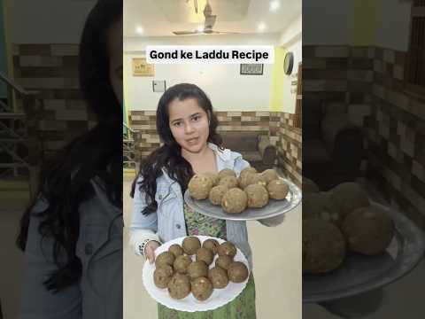 Gond ke Laddu Recipe 😋 #gondkeladdu #dryfruitsladdu #shorts #shortvideo