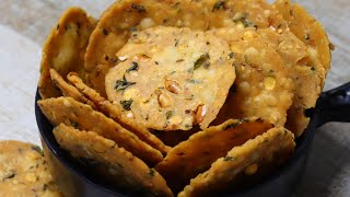 न मैदा,न आटा,न बेलने का झंझट 1 बार बनाए और कई दिनो तक खाए खस्ता मठरी | Rice Papdi Recipe