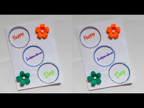 {last minute} happy independence day card idea 2022/15th august special card making/white paper card