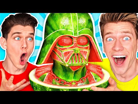 FOOD ART CHALLENGE 3 & How To Make the Best Epic STAR WARS Custom Art By Customizing Funny Foods