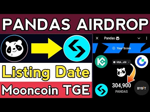 Pandas Airdrop listing date | pandas Airdrop | Pandas Airdrop new update || Mooncoin Airdrop listing