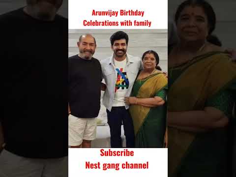 அருண் விஜயின் மொத்த குடும்பம் Arunvijay B'day🎂 Celebration with family #arunvijay #birthday #sinam