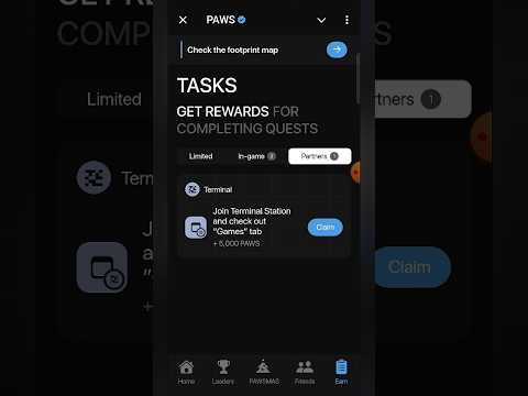 PAWS new task | Join Terminal station & Check out "Games" tab | #paws #newtask #jointerminalstation