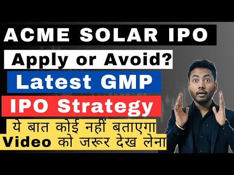 ACME Solar Holdings IPO Review🔥| Grey Market | Latest IPO GMP | Apply or Avoid?