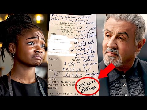 Black Waitress Serves Sylvester Stallone, Saw Note on Check, and Burst into Tears