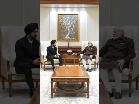 Singer Diljit Dosanjh meets PM Modi #pmmodi #diljitdosanjh