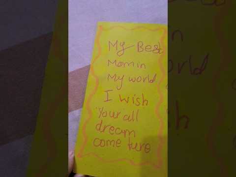 Bachu ny Mothers Day Ky Card Diy .Thank You Kids #shortsfeed #shortsyoutube #viralvedio .