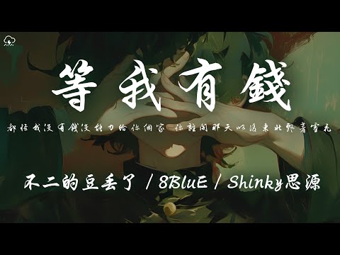 不二的豆丟了/8BluE/Shinky思源 - 等我有錢 「都怪我沒有錢沒能力給你個家 你離開那天以後東北飄著雪花」【動態歌詞/PinyinLyrics】♪