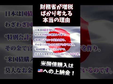 #財務省 が増税ばかり考える本当の理由 #米国債購入 はアメリカへの上納金！ #shorts 🇯🇵は🇺🇸の奴隷国家 #特別会計