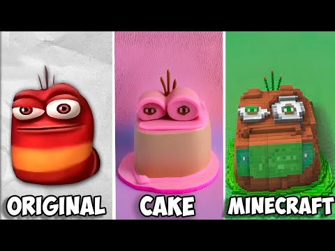 oi oi oi Red Larva Original vs Cake vs Minecraft