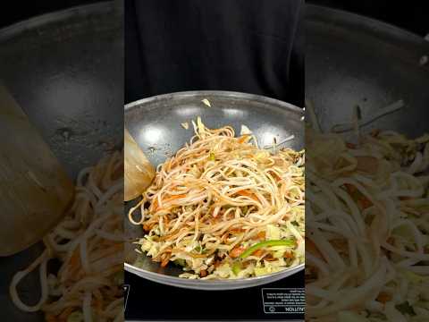 Street Style Veg Chowmein ASMR Cooking || #shorts #food #cooking #asmr #indianasmrworld #streetfood