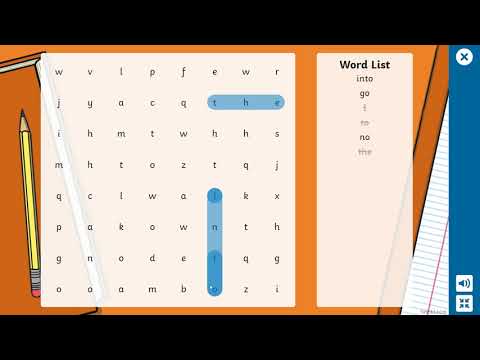 Phase 2 Tricky Words Interactive Word Search Game