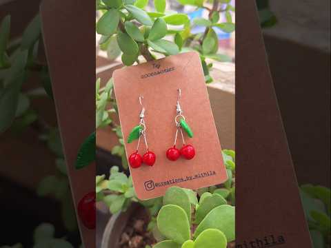 My first handmade earrings #earrings #handmadejewelry #shortsviral #smallbusiness