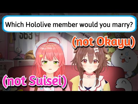 Korone and Miko's answer to which Hololive member they'd marry will shock you (probably, idk)