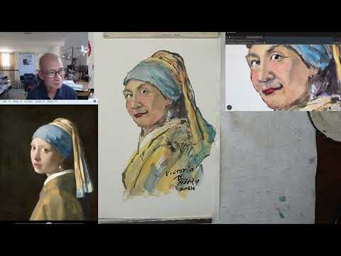 Rob Sherrill's Critique on Henry‘s Vermeer Style Portrait of Victoria in Masters Study Class 090324