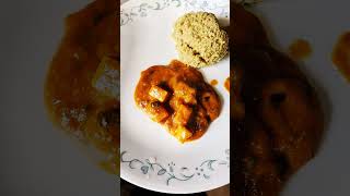 Butter Panner Masala and Kambu Rice Millet Rice # Panner Masala