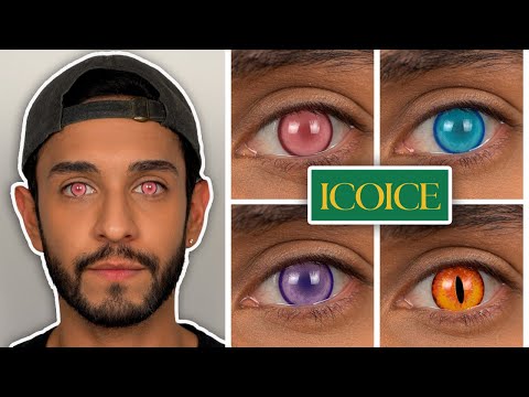 I Tried "No Pupil" Contact Lenses! | ICOICE Colored Lenses for Halloween or Cosplay