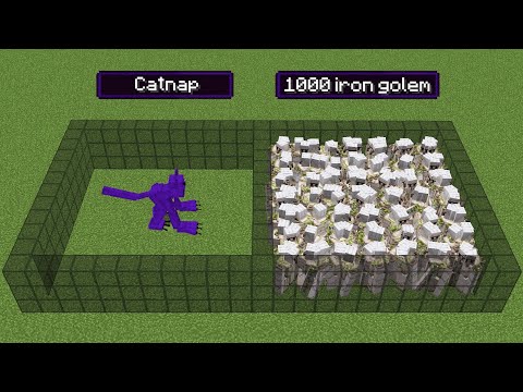 1000 iron golems vs 1 catnap (poppy playtime chapter 3)