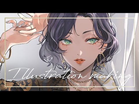 3 hours drawing -Illustration making イラストメイキング