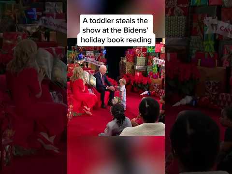 A toddler steals the show at the Bidens’ holiday book reading