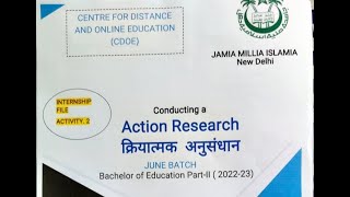 B.ED ACTIVITY FILE : ACTION RESEARCH