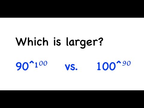 Compare 90^100 to 100^90 | Exponent Math Problem