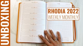 UNBOXING Rhodia 2022 Planner Weekly Monthly Layout