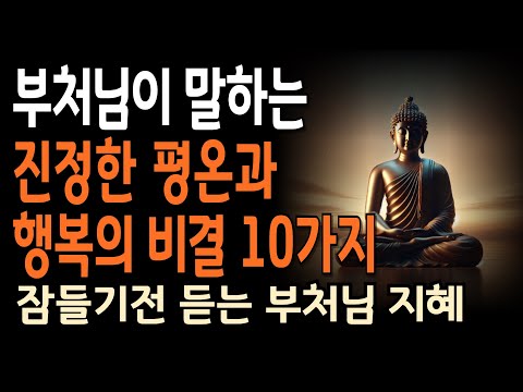 삶의 진정한 의미를 찾는 10가지 방법ㅣ잠들기전 부처님지혜10가지ㅣ인생지혜ㅣ오디오북ㅣ부처님말씀