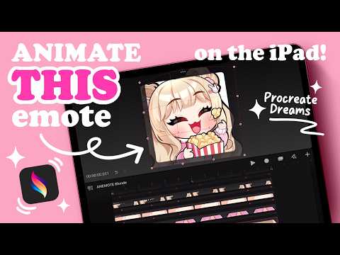 ANIMATING a SNACK Emote on the IPAD with Procreate Dreams 🍿