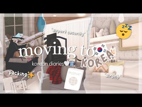 📦 moving vlog: Moving to Korea (ALONE) at 18 y.o 🎧🇰🇷 | Bloxburg Moving Diaries w/ voice #bloxburg