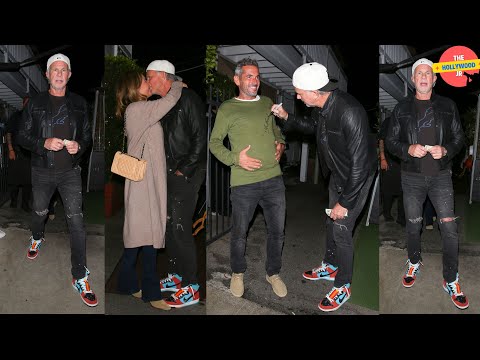 CHAD SMITH AND HIS WIFE, NANCY MACK LEAVE AFTER ANDREW WATT’S BIRTHDAY DINNER AT GIORGIO BALDI!!!